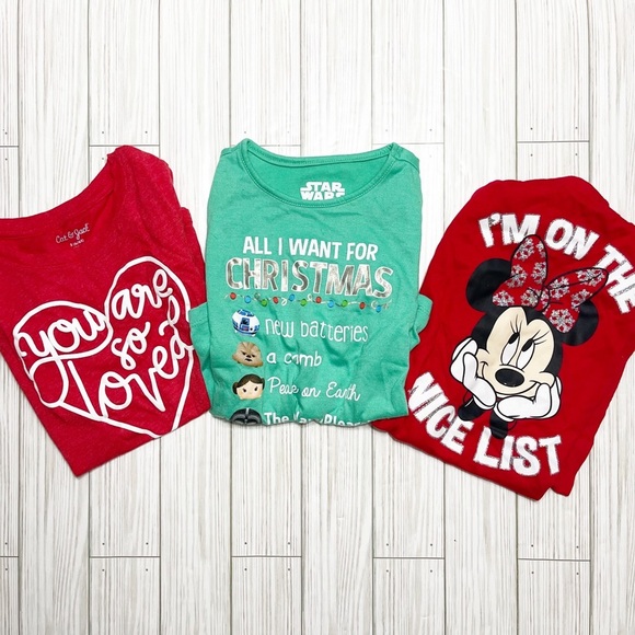 Bundle of Girl's Holiday Shirts - Picture 1 of 6